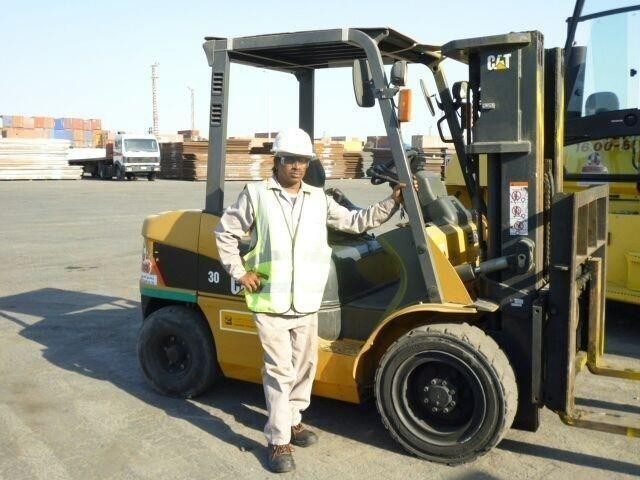Forklift operator at the yard